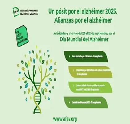 Banner de la iniciativa de AFAV ‘Alianza por el Alzhéimer’ enmarcado en la campaña anual ‘Un Pósit por el Alzhéimer’ (Fuente: AFAV)