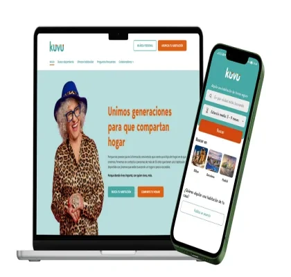 un ordenador y un movil con la pantalla dentro de la plataforma 