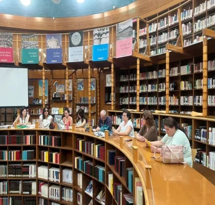 Asistentes al taller de escritura y lectura braille celebrado en Albacete