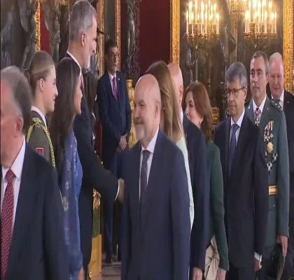 El presidente del Cermi, Luis Cayo Pérez Bueno, en una recepción en el Palacio Real
