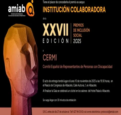 Infografía con la información de la concesión del premio al CERMI