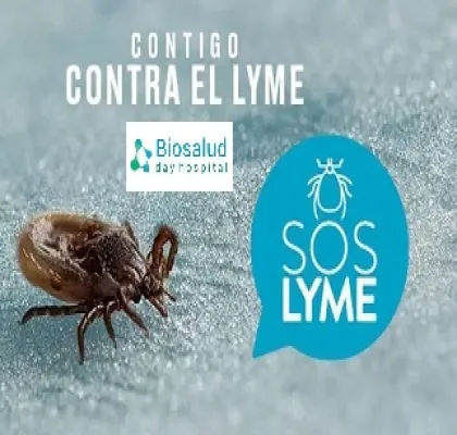Banner sobre la lucha contra la enfermedad de Lyme de la clínica Biosalud
