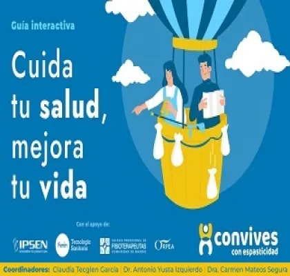 Banner de la Guía interactiva: "Cuida tu salud, mejora tu vida" (Fuente: Convives con Espasticidad)