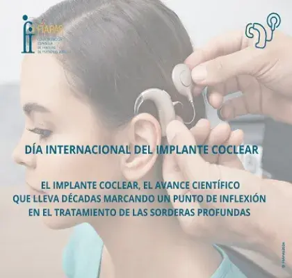 Banner del Día Internacional del Implante Coclear 2024 de FIAPAS