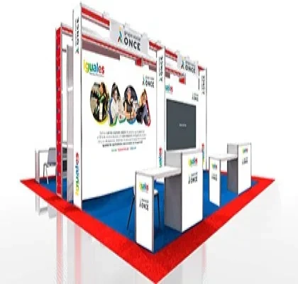 Stand de inserta empleo, recreación con inteligencia artificial