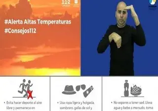 Imagen de uno de los fotogramas de los vídeos con consejos sobre emergencias en Lengua de Signos del 112 de Canarias (Fuente: GNDiario)
