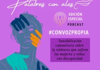 Detalle del cartel del podcast, foto de Cocemfe CyL