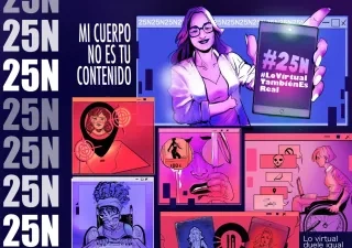 Detalle del cartel del manifiesto de Cemudis por el 25N