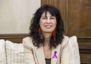 Ana Redondo posa durante la entrevista