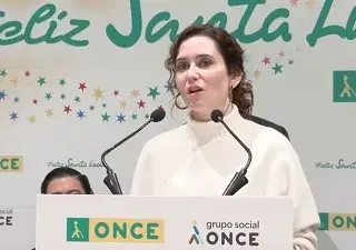 Díaz Ayuso, durante su intervención en el acto organizado por la ONCE (Fuente: Comunidad de Madrid)