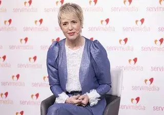 Carme Artigas, durante su entrevista en Servimedia (Fuente: Servimedia)