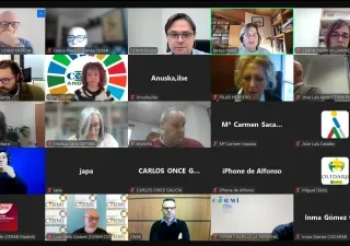 personas en una reunión online