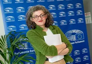 La eurodiputada Maite Pagazurtundua en el Parlamento Europeo (Fuente: Ciudadanos Europa)