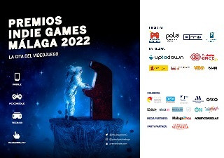 Cartel de los Premios Indie Games Málaga 2022