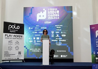 Momento de la intervención de la representante de Fundación ONCE en la presentación del evento, Lourdes González Perea (Fuente: Fundación ONCE)