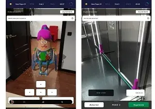 Captura de pantalla de la herramienta en la que se ve a uno de los personajes de 'ON Fologüers' y un estudio de un ascensor