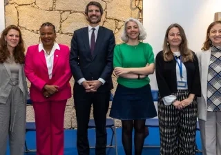 Todas las representantes principales del programa EMPOWER junto a Ernest Urtasun y la ministra de cultura de Brasil