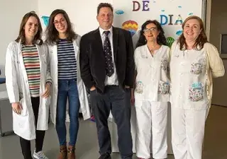 El grupo de investigadores del Hospital Nacional de Parapléjicos, con Julian Taylor y Marta Ríos-León (Fuente: Hospital de Parapléjicos de Toledo)