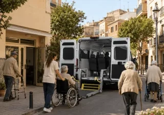 Transporte adaptado en un centro de día de personas mayores