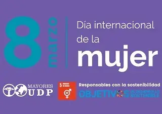 Banner sobre el Día Internacional de la Mujer de Mayores UDP