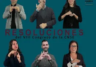 Banner sobre la presentación de las Resoluciones del VIII Congreso de la CNSE (Fuente: CNSE)