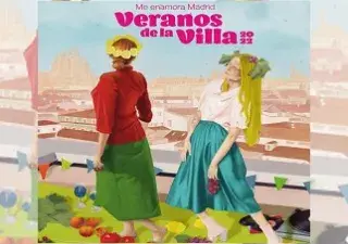 Cartel de los Veranos de la Villa 2022, rescatando uno de los carteles que Ouka Leele que hizo para esta campaña en 1996