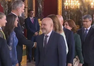 El presidente del Cermi, Luis Cayo Pérez Bueno, en una recepción en el Palacio Real