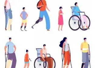 Imagen recreada de personas con discapacidad (Fuente: CERMI)