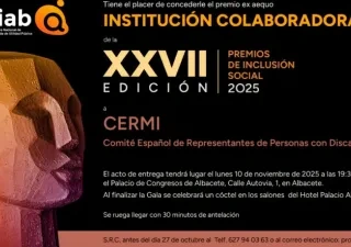 Infografía con la información de la concesión del premio al CERMI