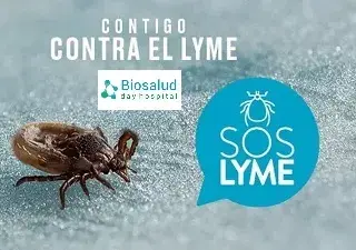Banner sobre la lucha contra la enfermedad de Lyme de la clínica Biosalud
