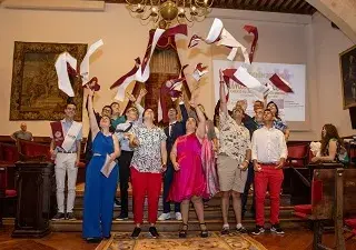 Momento de la graduación de jóvenes con discapacidad intelectual en Salamanca, del curso 2021/22