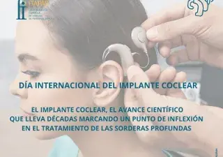 Banner del Día Internacional del Implante Coclear 2024 de FIAPAS