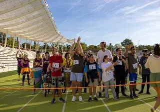 Momento de la carrera benéfica la “Maratón pa tós” de la Fundación Gomaespuma