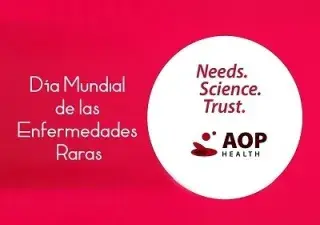 Banner del Día Mundial de las Enfermedades Raras de AOP Health
