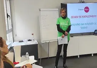 Voluntarios de Fundación Iberdrola en la Escuela de Fortalecimiento de Fundación Integra (Fuente: Fundación Integra)