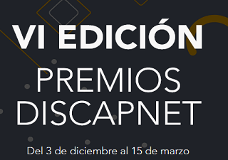Pantallazo de la web de los Premios Discapnet