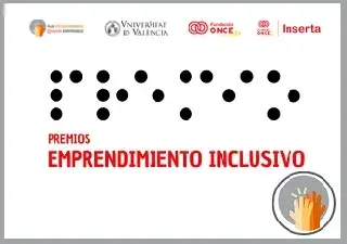Banner de los premios de emprendimiento inclusivo de la Universitat de València y Fundación ONCE