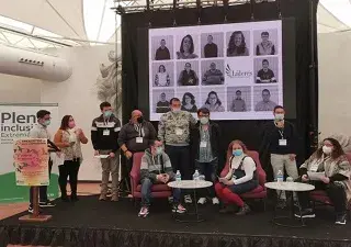 Momento de la presentación del Equipo de Líderes de Plena Inclusión Extremadura