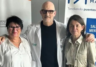 Ana López Trenco, Ángel Lanas y Elena Biurrun Sainz de Rozas, durante la presentación