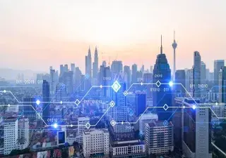 Representación de una ciudad inteligente totalmente conectada con todo (Fuente: Videoflow)