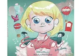 Portada del cuento y la imagen de Erika