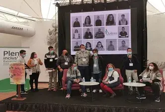 Momento de la presentación del Equipo de Líderes de Plena Inclusión Extremadura