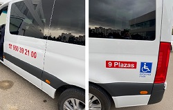 Vista del taxi adaptado de Vera en Almería