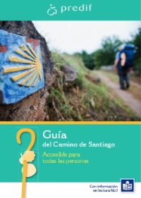 portada guía del camino de santiago accesible predif con peregrino 