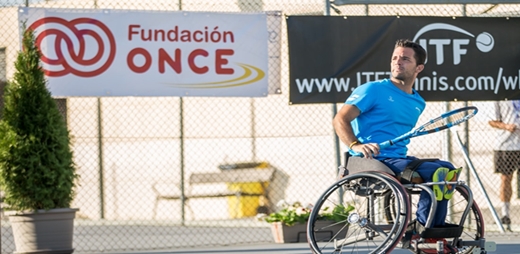 Kike Siscar en el V Open Internacional Fundación ONCE de tenis en silla de ruedas