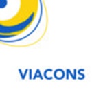  Abajo pone “Viacons” en azul. En la esquina superior izquierda dibujado el logo de ilunion. Fondo blanco.